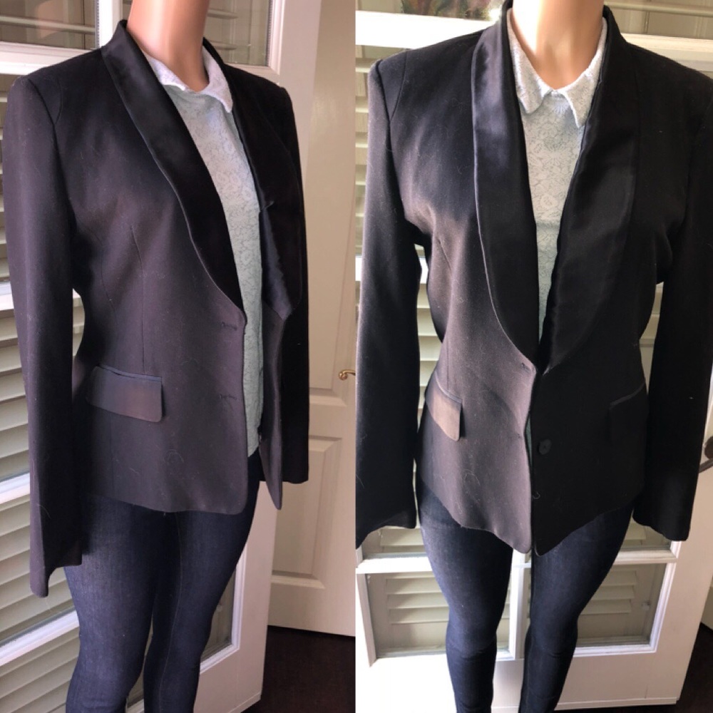 GOD SAVE LA| black blazer with satin lapels| L